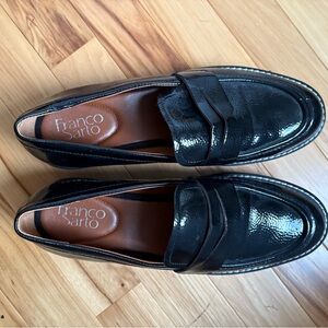 Franco Sarto Shiny Black Women's Loafers